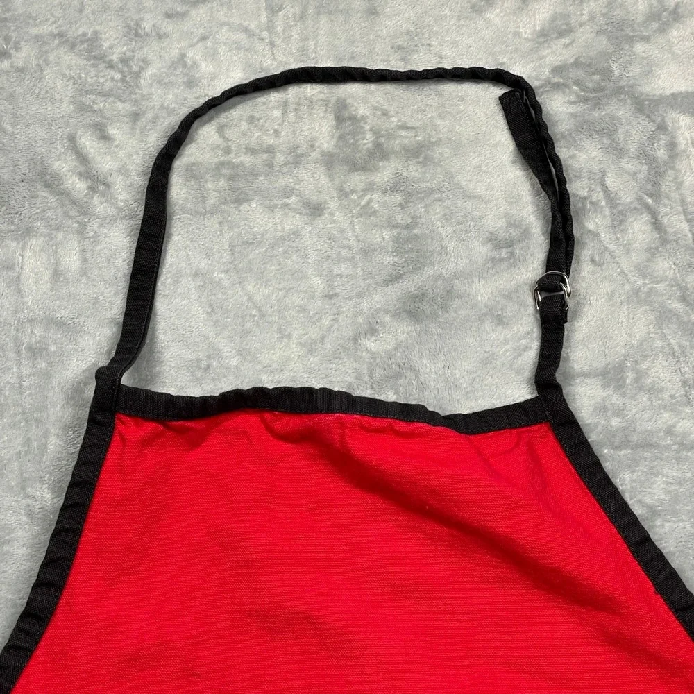Emeril Lagasse Apron‎ Kick It Up A Notch Red Black White Stripes Pocket